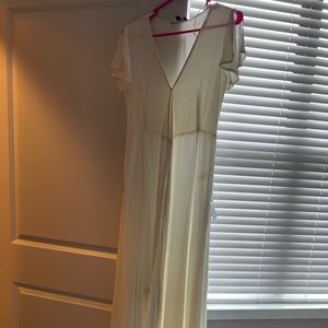 BRIDAL: LULUS White Wrap Maxi Dress XS